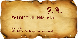 Felföldi Mária névjegykártya